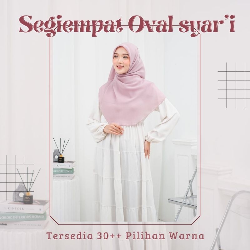 Hijab Segi Empat Oval | Hijab Segi Empat Malaysia | Hijab Segi Empat Oval 130x130