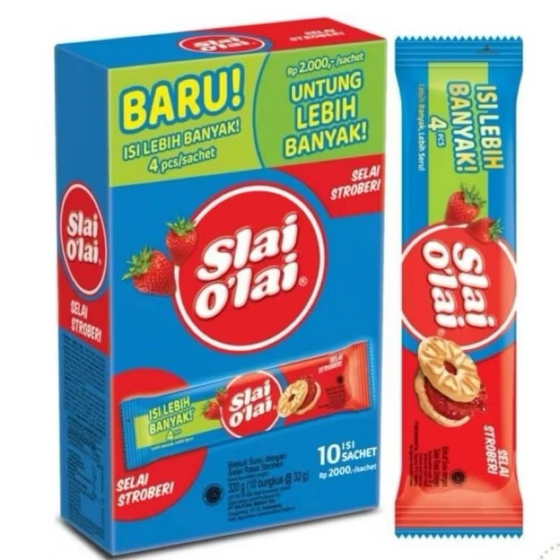 

slai olai bok isi 10 pcs rasa strawberry
