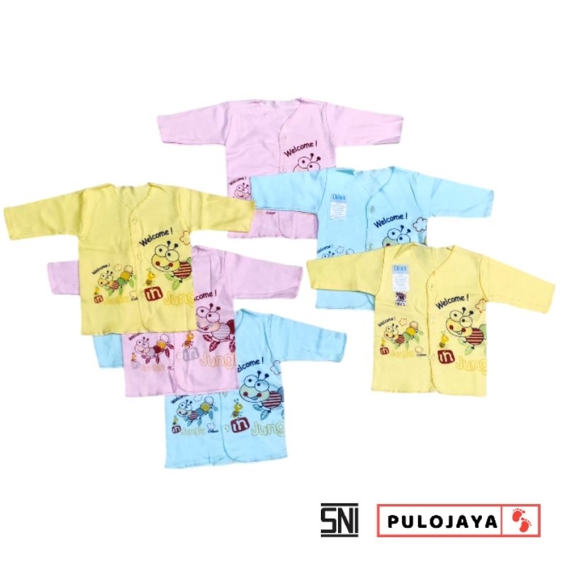 6 pcsBaju bayi newborn 0-3 bulan / atasan baru lahir Chibon / baju bayi grosir lusin