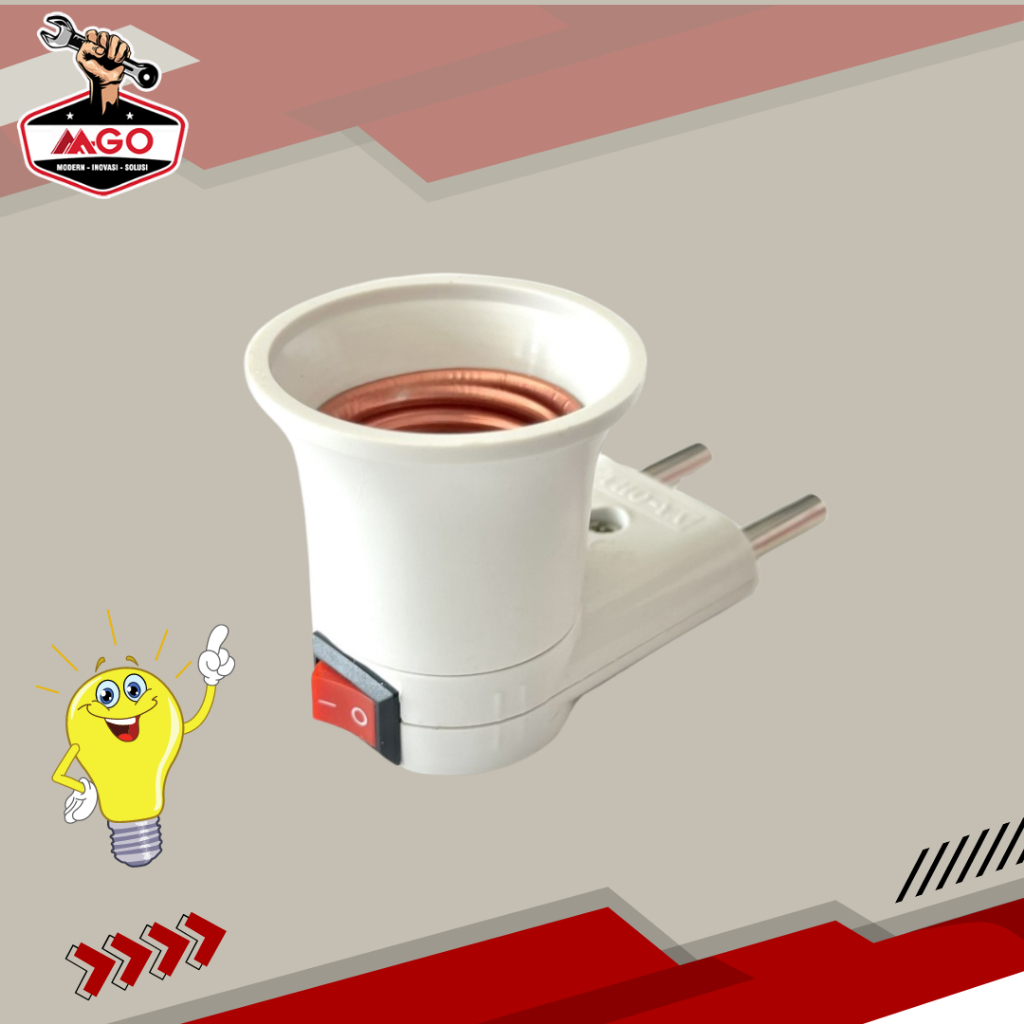 Fitting Colok + Saklar / Fitting Lampu colok / Colokan fitting Lampu VYBA