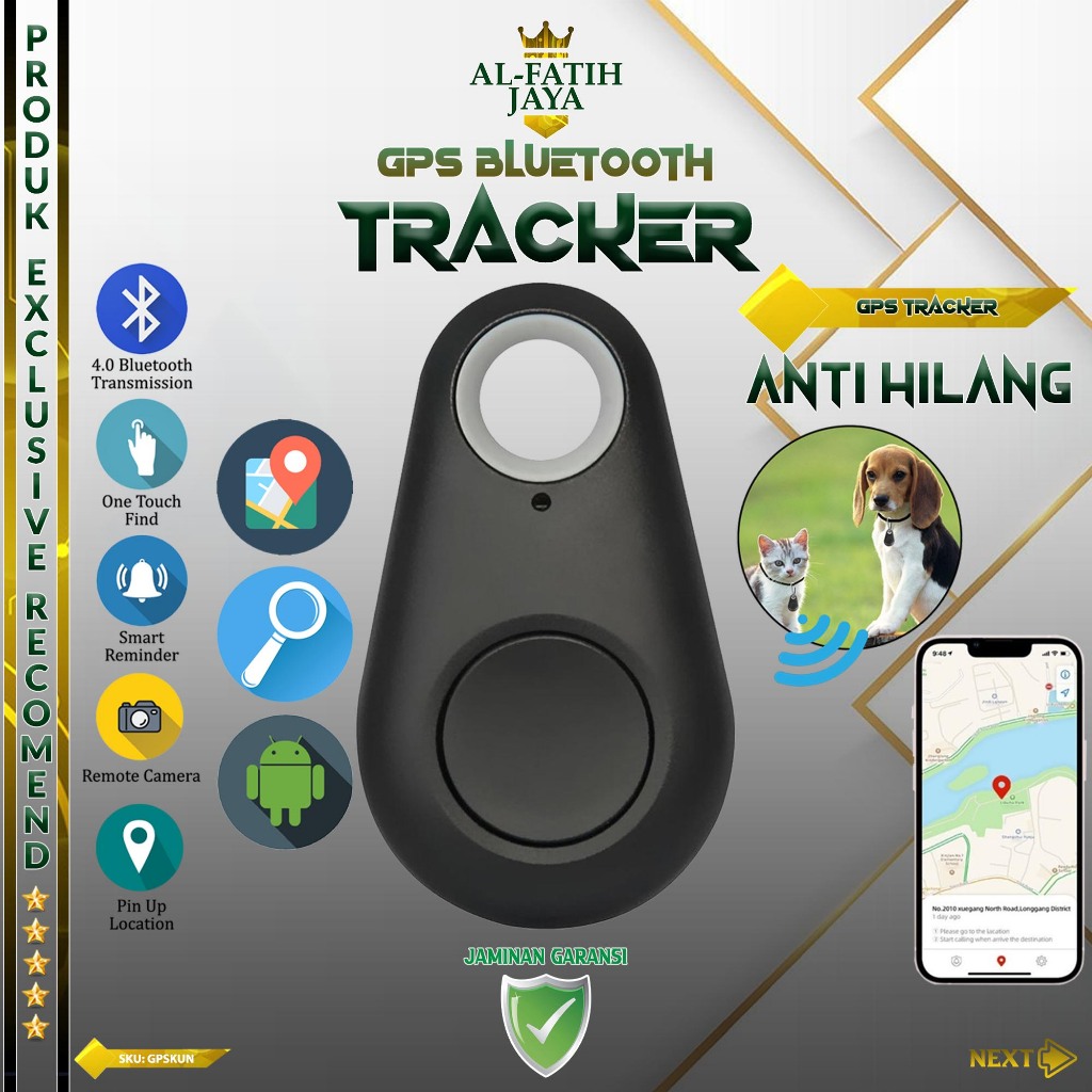 GPS Tracker Smart Finder Alat Pelacak Kendaraan Mobil Motor Hewan Finder Lokasi Anti Lost Alarm Blue