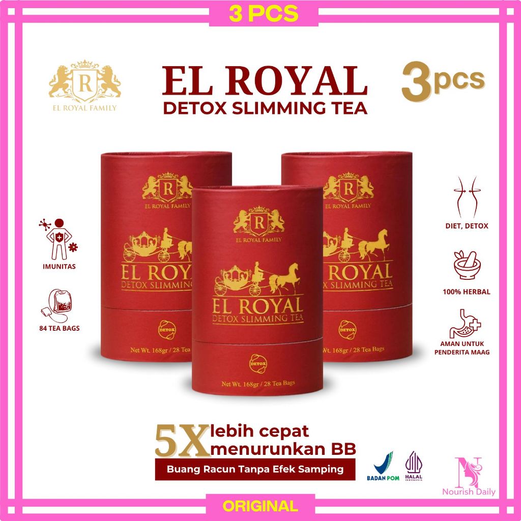 

El Royal Detox Slimming Tea - Solusi Badan Langsing 5X Lebih Cepat Menurunkan BB - Teh Herbal