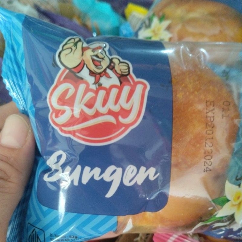 

roti skuy burger rasa coklat vanila keju roti berisi slai 52gr