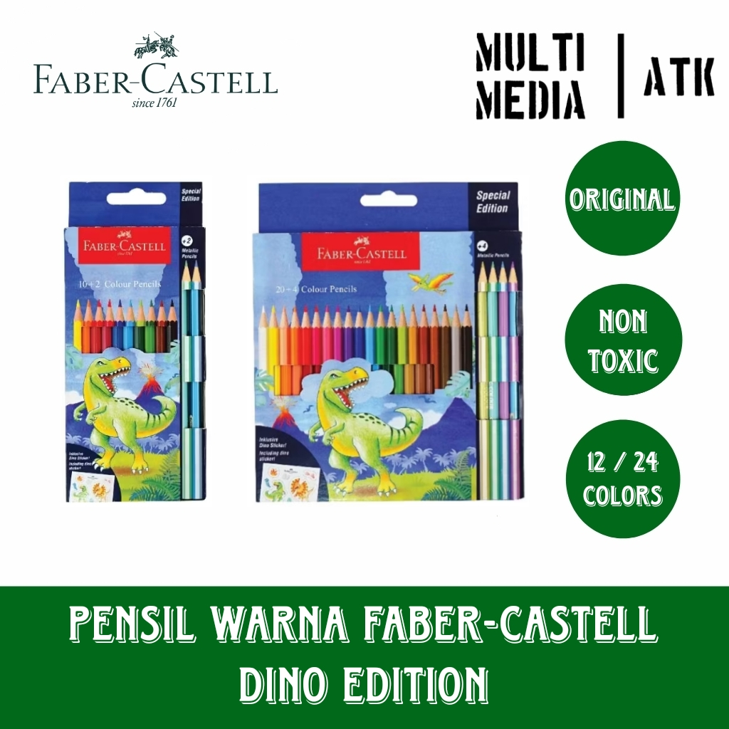 

PENSIL WARNA FABER-CASTELL / PENCIL COLOUR DINO EDITION