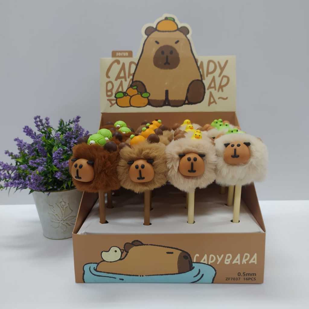 

GRAMEDIA KEDIRI - SOFUN CAPYBARA POMPOM PEN ZF7037