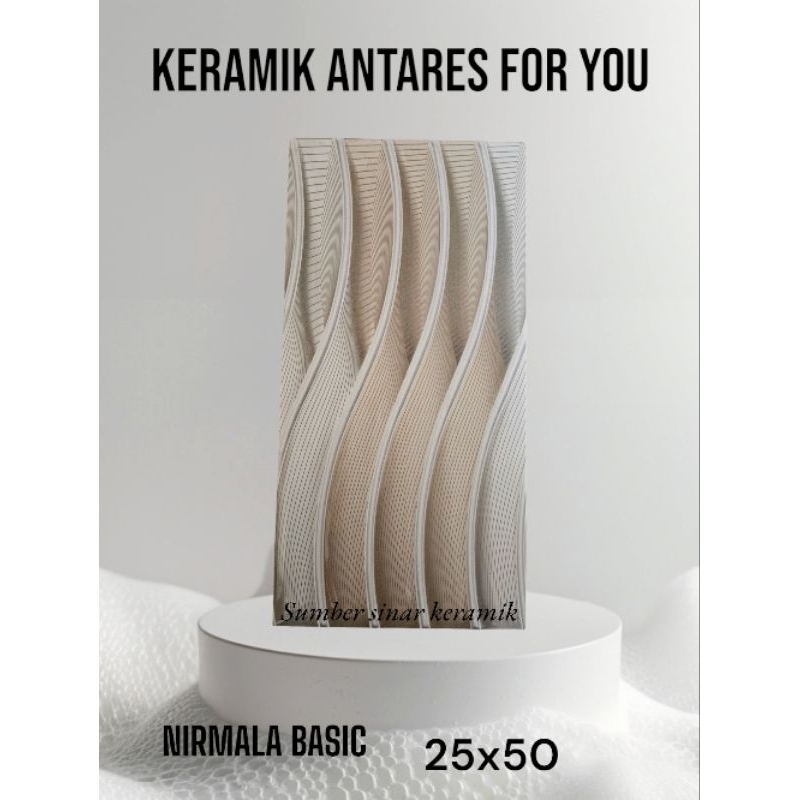 Keramik Dinding Lantai 25x50 Nirmala Basic | Glossy | Antares | Kw-1