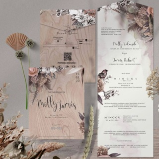 UNDANGAN PERNIKAHAN AESTHETIC SERI GS-005 SOFTCOVER | UNDANGAN PERNIKAHAN LIPAT 3 | UNDANGAN NIKAH S