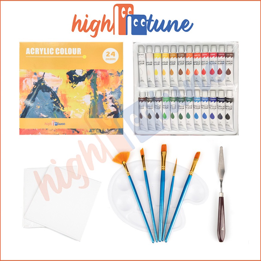 

KODE M48L Hightune Acrylic Paint Set Cat Akrilik Set 1224 Warna 1ml Lukis Kanvas Maries Acrylic DasarPrimer