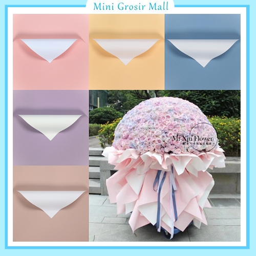 

20 Lembar Kertas Buket White BiColor Cellophane Flower Wrapping KB6204