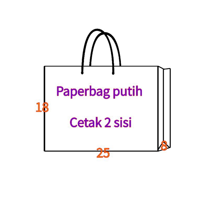

paperbag 25 x 8 x 18 cetak 2 sisi