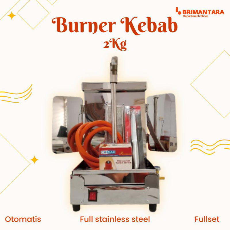 Burner kebab 2kg/ Burner kebab otomatis/ Burner kebab Bk02 Otomatis