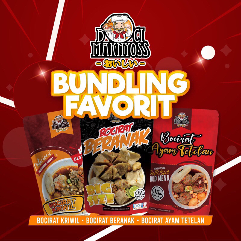 

BUNDLING FAVORITE (Bocirat Kriwil, Bocirat Beranak dan Bocirat Ayam Tetelan)