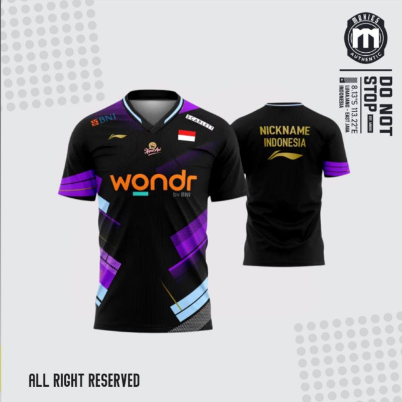 JERSEY BAJU BADMINTON INDONESIA KOREA TERBARU 2024 FREE REQ NICKNAME