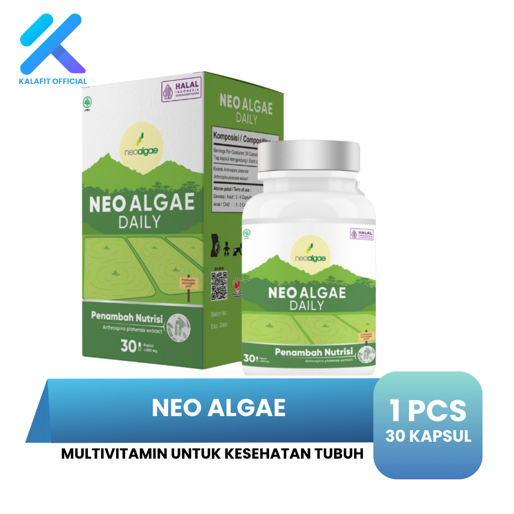 Neo Algae Spirulina Obat Anak Stunting Herbal Multivitamin Mineral Vitamin Superfood