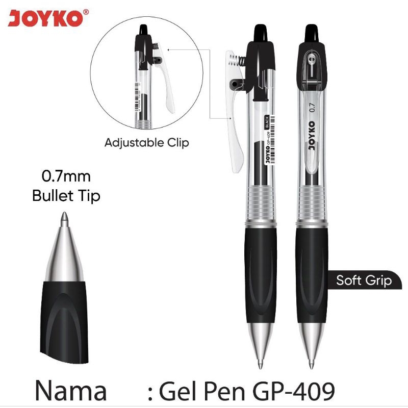 

Pena Gel 0,7mm Joyko GP-409 (1pcs)