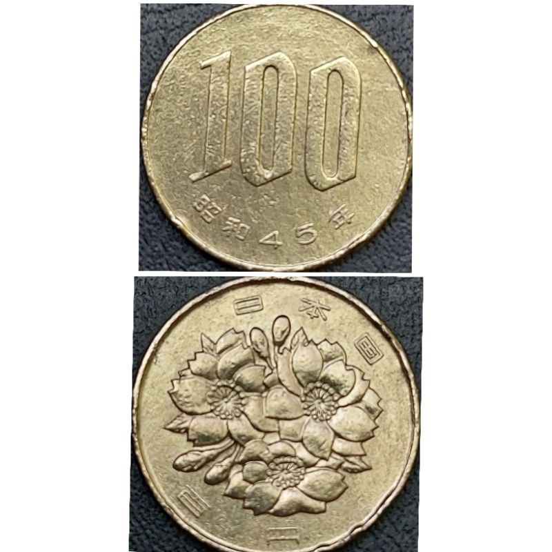 Koin negara Jepang 100 Yen Kondisi Koin Semi Luster Mulus Dijamin Original 100%