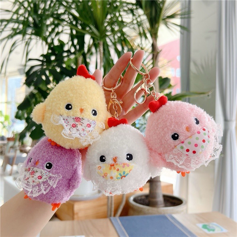 boneka ayam | boneka anak ayam | chic plush keychain | gantungan kunci boneka anak ayam