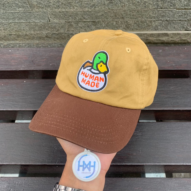 Topi Human Made Duck 6 Panel Twill Cap Brown - 90038