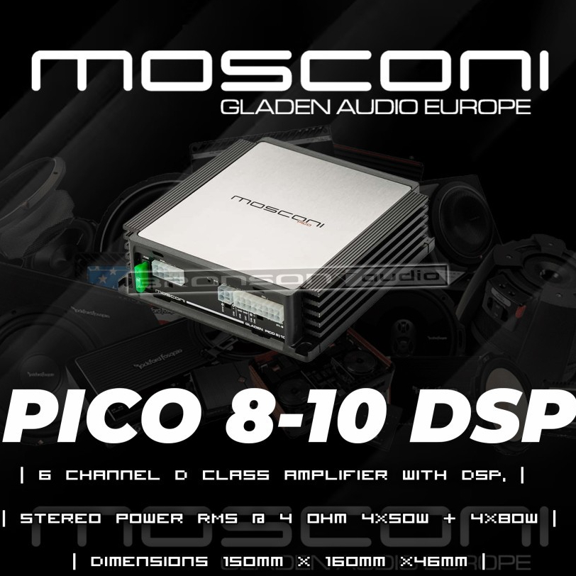AMPLIFIER MOSCONI PICO 8‐10 DSP | 6 CHANNEL AMPLIFIER