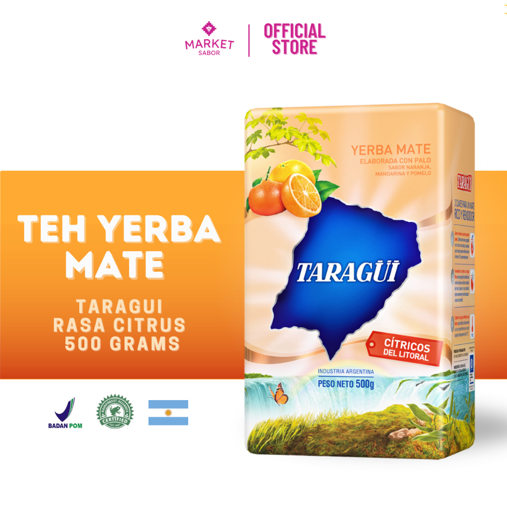 

Taragui Yerba Mate Citrus with stems 500g | Teh Botanikal Yerba Mate dengan Rasa Jeruk Argentina