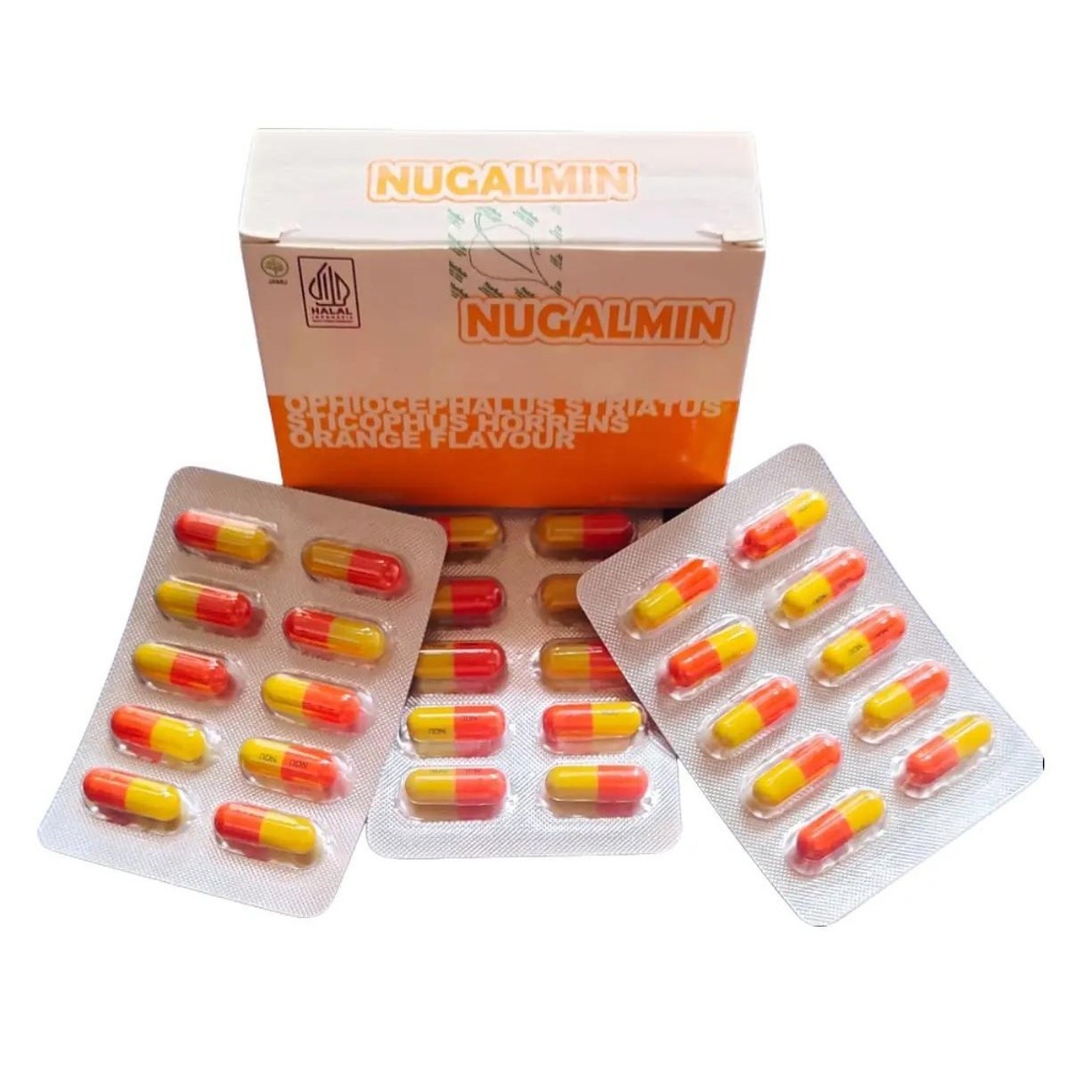 Nutrindo Nugalmin Strip Kapsul - Vitamin Albumin Ekstrak Ikan Gabus untuk Kesehatan