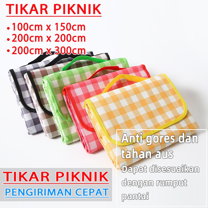 【Kelas A.】tikar lipat piknik jumbo 300x200 anti air tikar piknik aesthetic kain piknik aesthetic ala