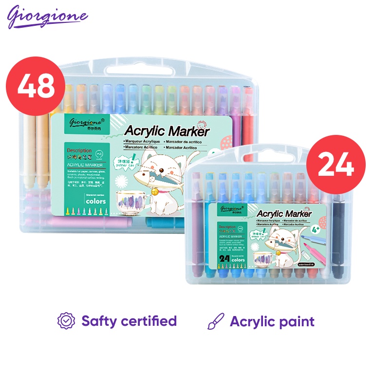 

KODE K49D Giorgione Acrylic Marker Set Spidol Akrilik Macarons 12243648 Warnas GAMMK