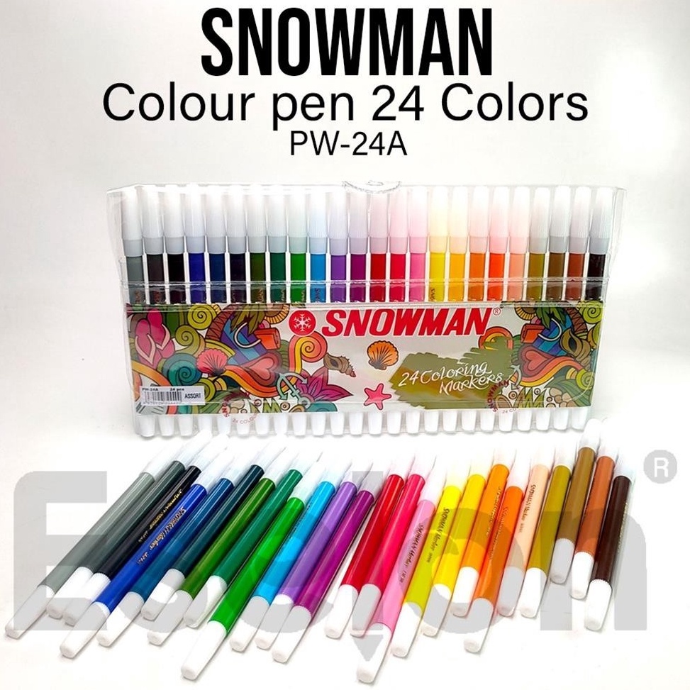 

KODE X27X Spidol SNOWMAN 24warna ORIGINAL ASLI Spidol SNOWMAN PW24A