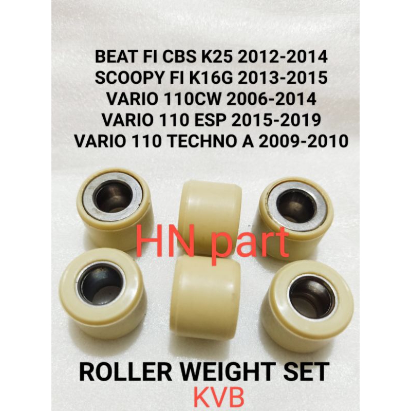 ROLLER WEIGHT SET ROLLER HONDA BEAT FI SCOOPY FI SPACY FI VARIO 110 ESP VARIO 110CW VARIO 110 TECHNO