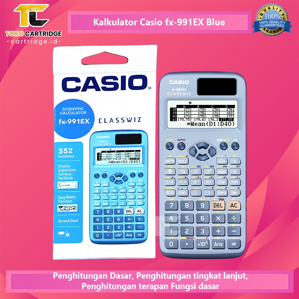 

Kalkulator Casio FX 991 EX Hitam Black Blue Pink , Calculator Scientific Kalkulator Ilmiah Sekolah Kuliah Standar FX-991EX New Original Bergaransi Resmi
