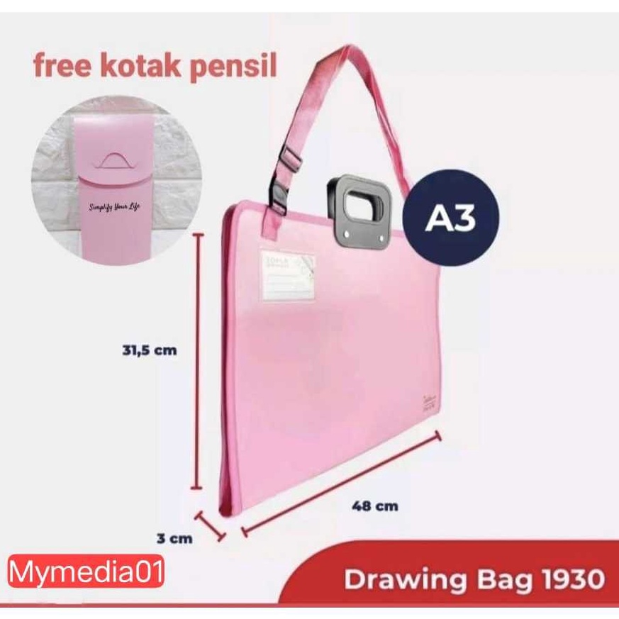 

KODE E44X DRAWING BAG A3 TAS BUKU GAMBAR A3TOPLA 193 6 VARIANT WARNA TERLARIS