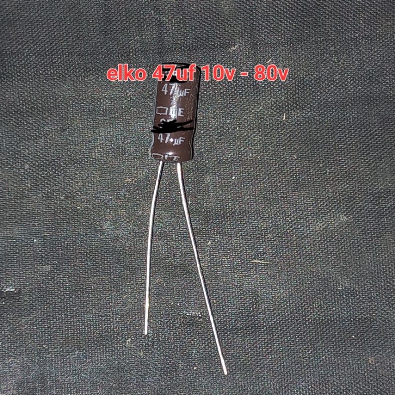 Elko 47UF 10V 16V 25V 35V 50V 63V 80V kapasitor nippon chemicon elco 47U