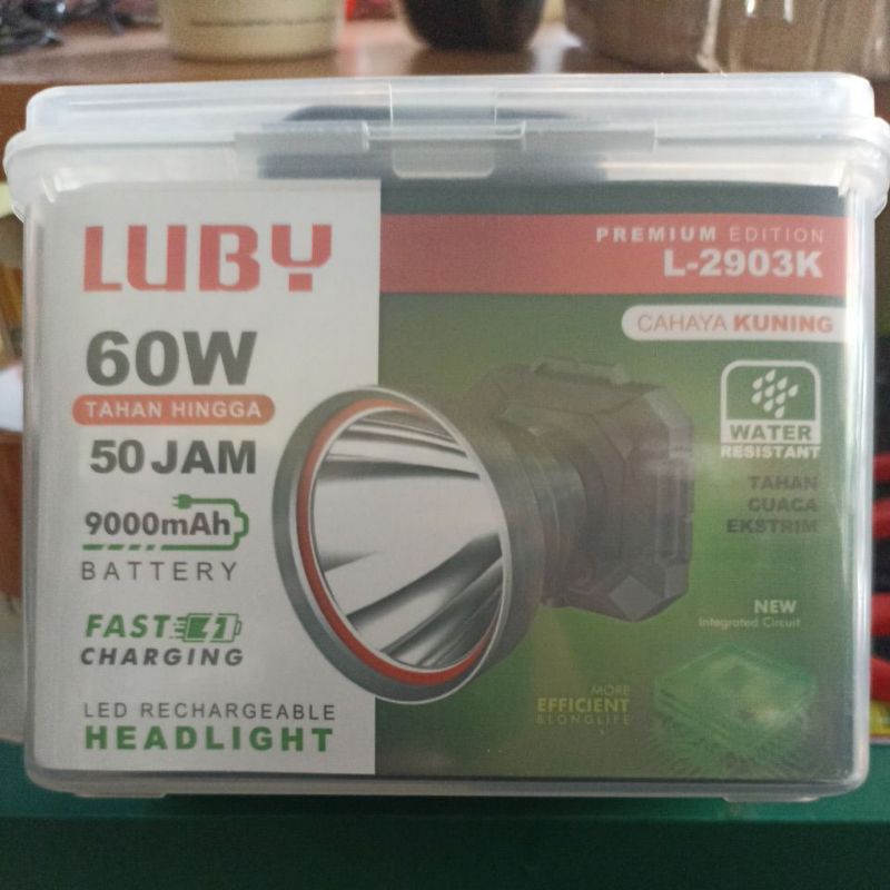 SENTER KEPALA Luby warna Kuning 60Watt