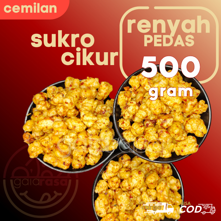 

Cemilan SUKRO CIKUR PEDAS RENYAH isi 500g by GaiaRasa