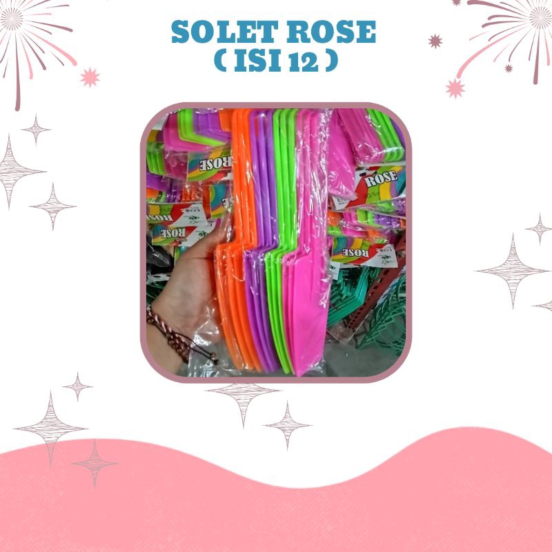 SOLET PLASTIK JUMBO isi 12PCS/ SOLET WARNA / SOLET MURAH