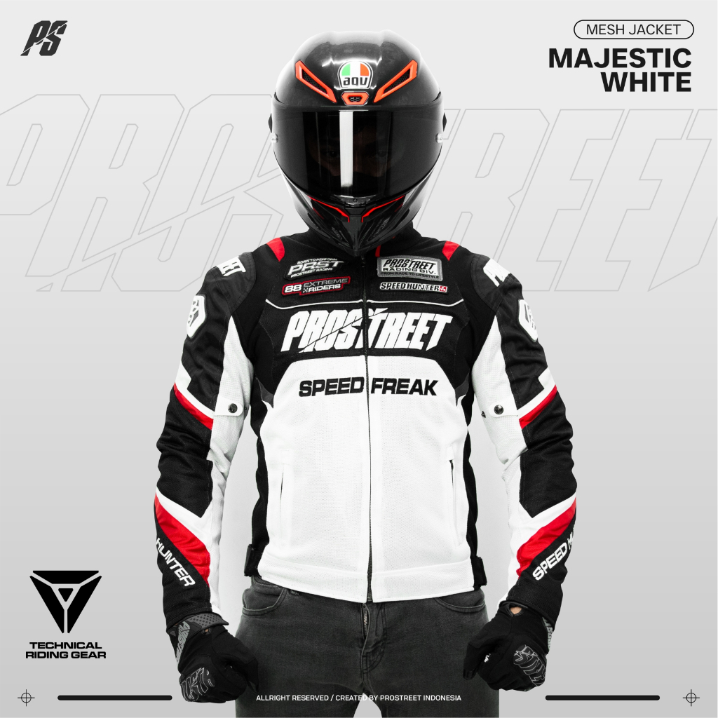 Jaket Mesh Prostreet Majestic White
