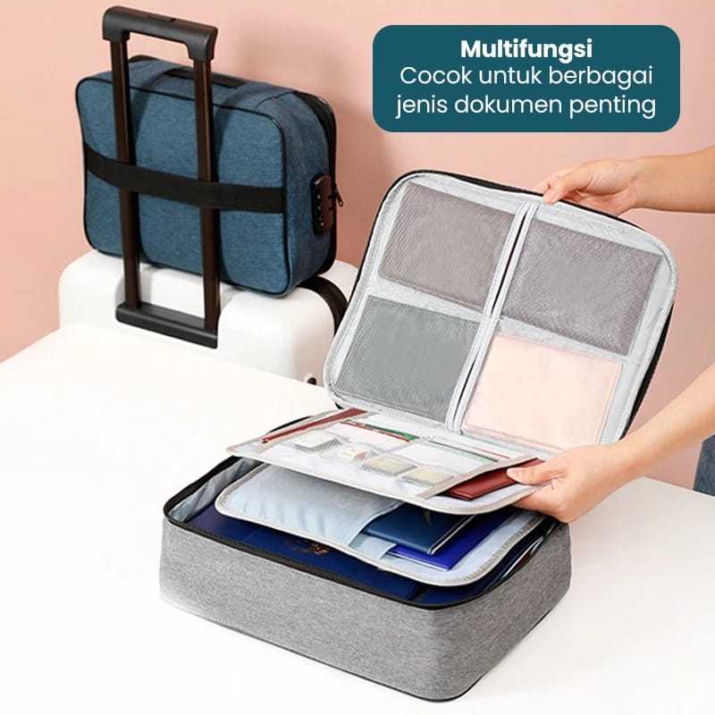 

Tas Dokumen Tahan air/Tas Multifungsi Penyimpanan Document File Penting Surat Akta Ijasah Sertifikat