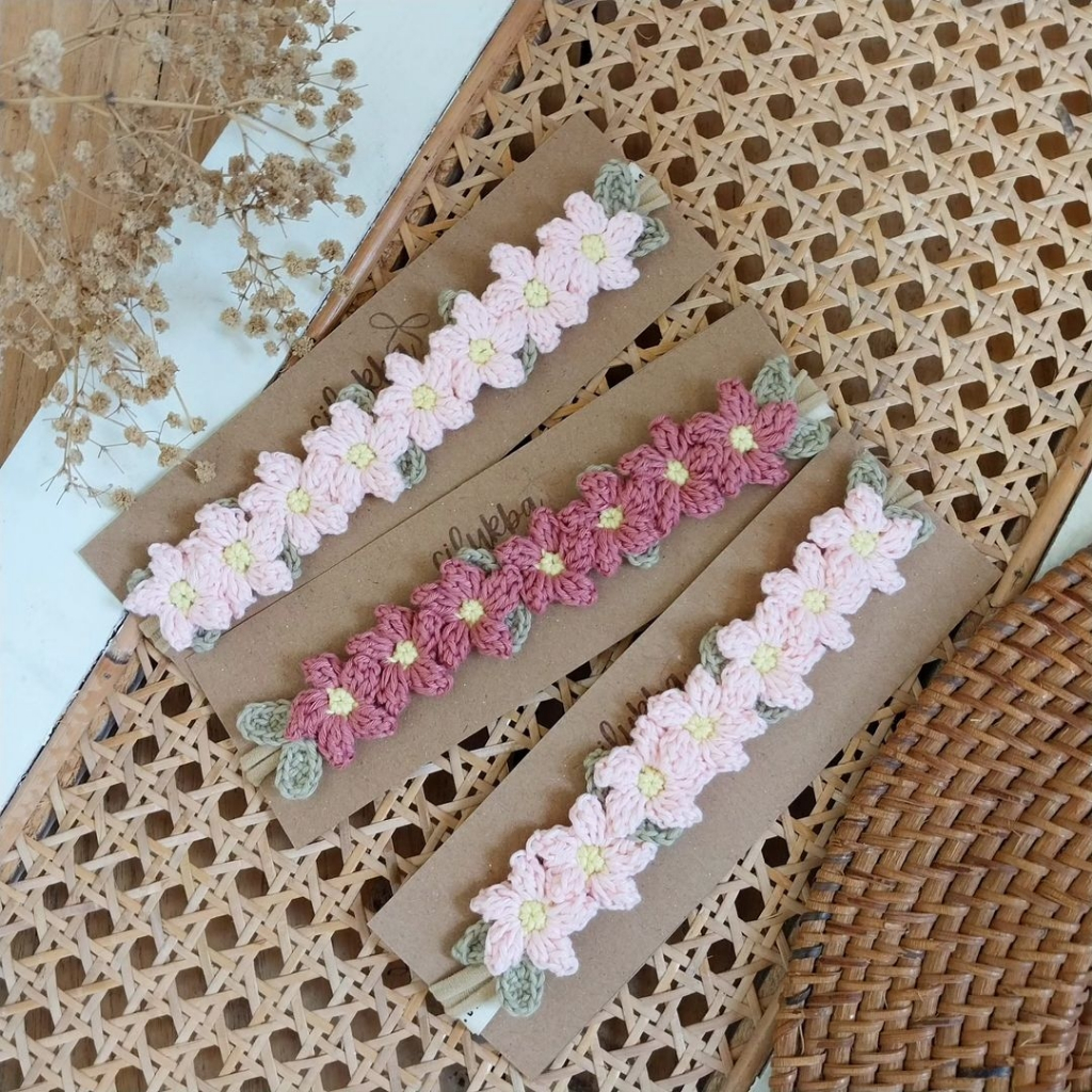 CILUKBA.BABY ~ FLOWER CROWN RAJUT ( NEWBORN - 2 TAHUN )