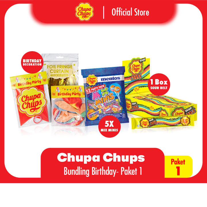 

Paket Bundle Chupa Chups Mentos Birthday Decoration 1 - Kado Ulang Tahun Dekorasi Ultah
