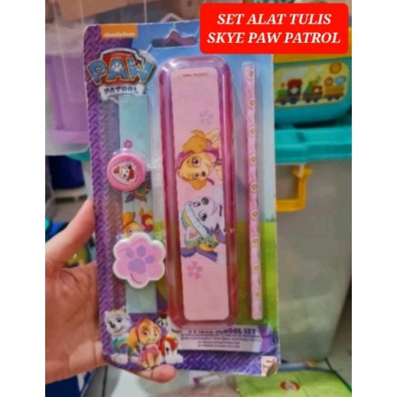 

alat tulis set paw patrol alat tulis anak sekolah karakterpaw patrol chase skye pencil case kotak pensil karakter skye
