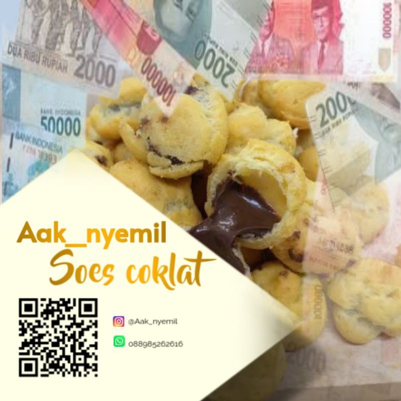 

kue soes coklat lumer enak manis dan gurih Berhadiah bila beruntung