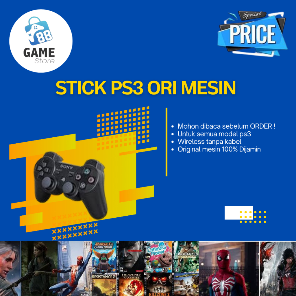 Stick PS3 Ori Mesin Stik PS3 Original Dualshock 3