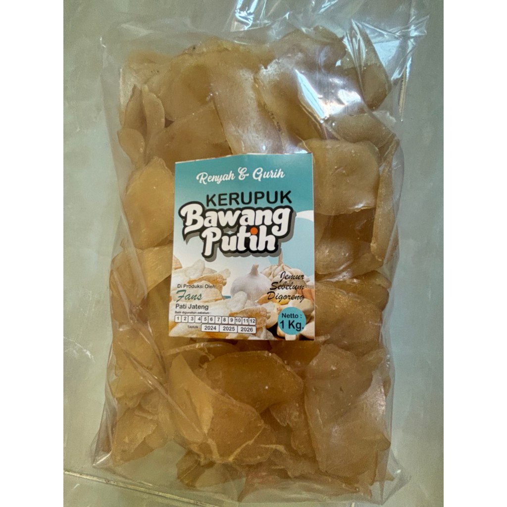 

Kerupuk Bawang FANS 500gram - 1000gram mentah ENAK RENYAH DAN GURIH