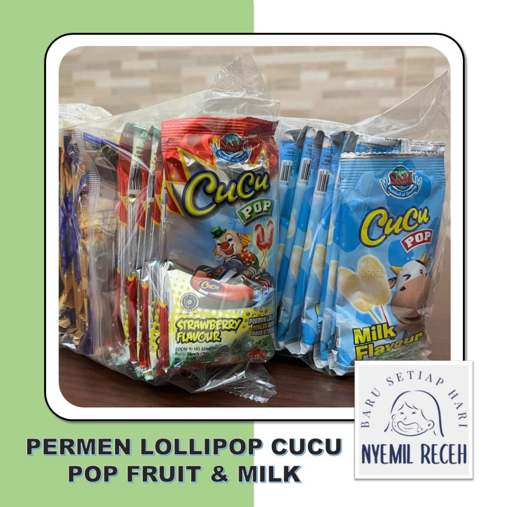 

Permen Lollipop Cucu Pop Fruit & Milk Isi 20pcs X 9gr