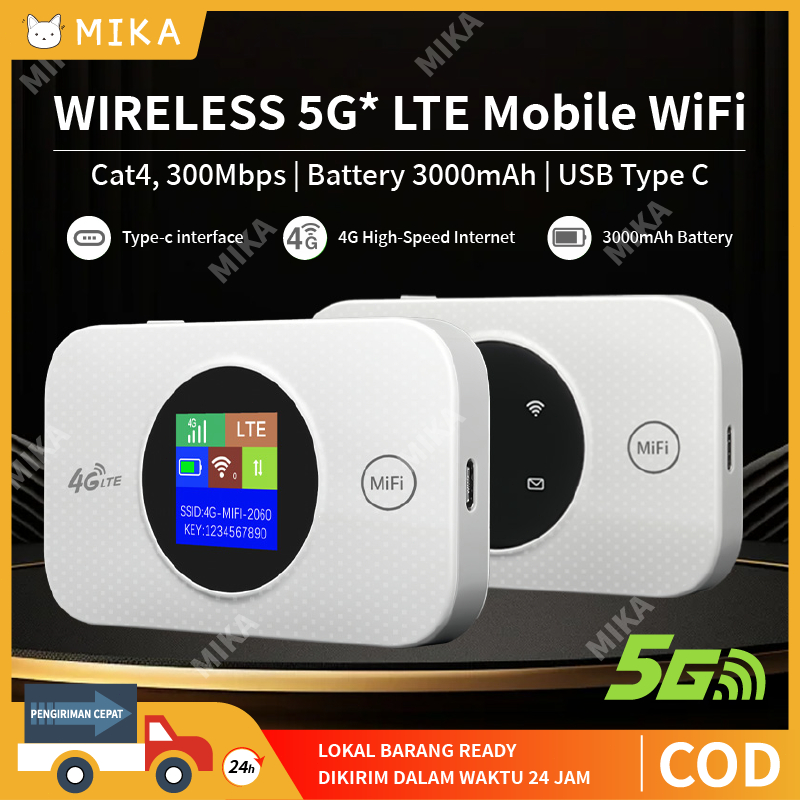 MIFI MODEM WIFI 4/5G UNLOCK OPERATOR 300 Mbps 4G 5G Portable Mobile WiFi USB Mobile WiFi Modem Kecep