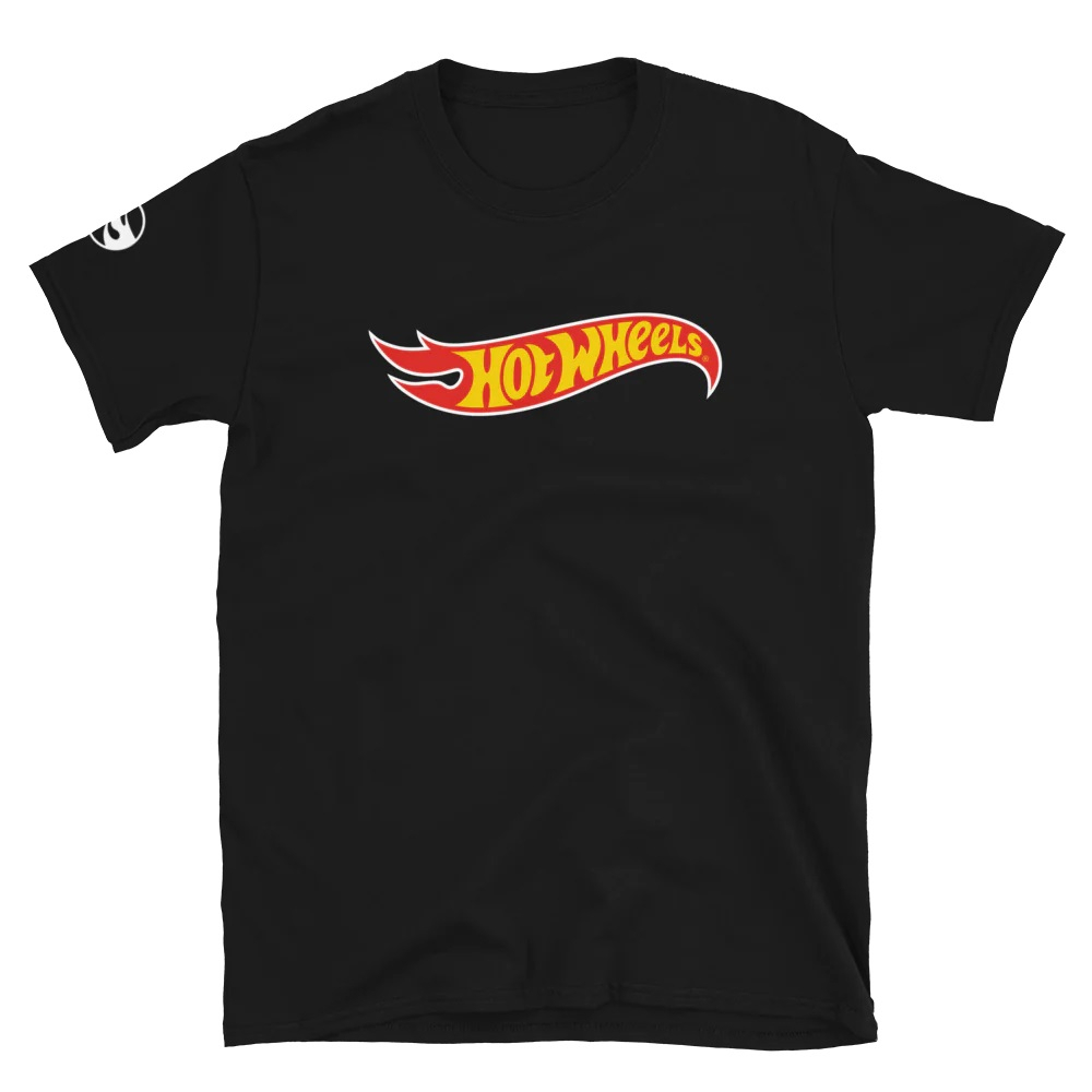 BAJU KAOS Hot Wheels Core Logo Short-Sleeve Black Unisex T-Shirt - Baju Hot Wheels - Kaos Hot Wheels