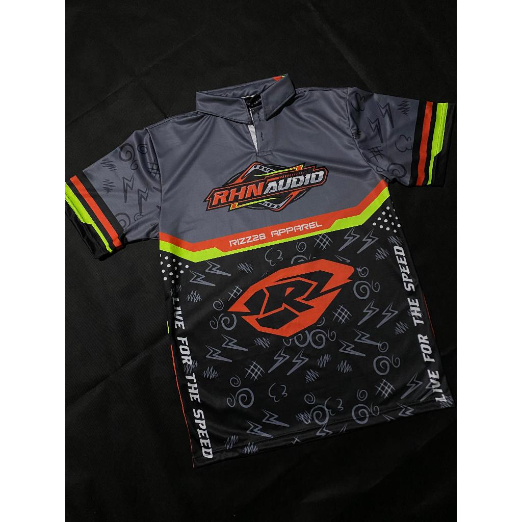 KAOS BAJU JERSEY SOUND SYSTEM AUDIO CUSTOM full printing bisa request nama logo sponsor