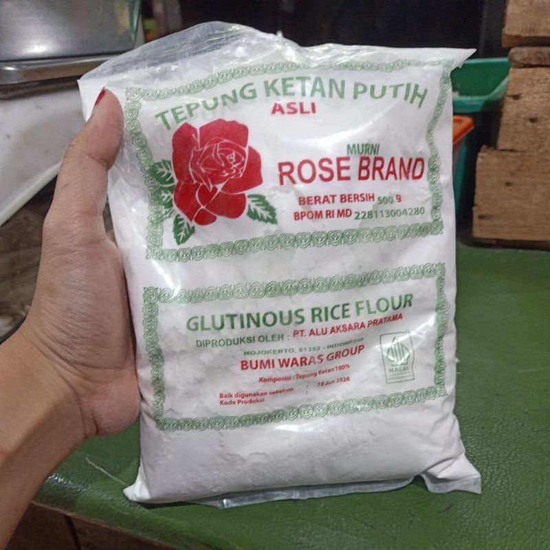 

Tepung ketan putih asli rose brand murni original murah 500g