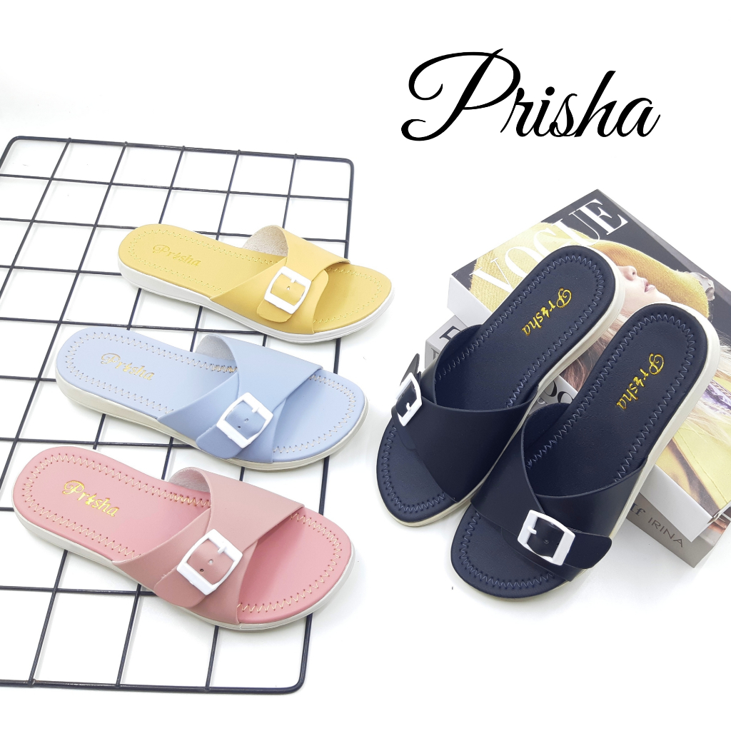 Prisha - Sandal Wanita Ibu Dan Anak Casual Kekinian Model Tali Gesper
