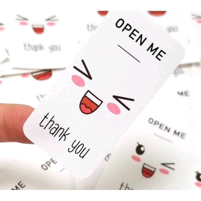 

Stiker Label Open Me Thank You @100 pcs / pack